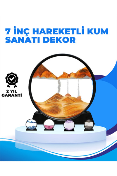 Kanonik Education طاولة رمل ديناميكية قابلة للدوران - تخفيف التوتر، فنية مع زجاج عالي الجودة ورمل طبيعي