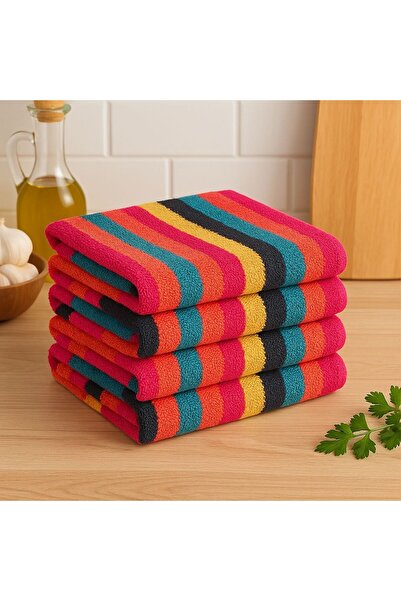 Lorateks فريزيا 4 قطع مناشف مطبخ 40*70 |   طقم مناشف |   منشفة مطبخ وحمام