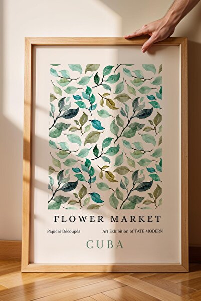 Saturn Flower Market Cuba Framed Painting - Eclectic Style Wall Decor