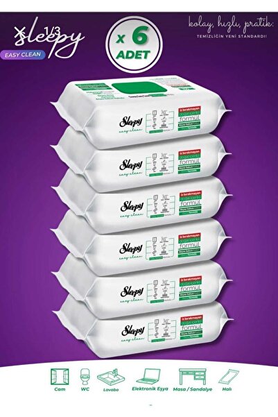 Sleepy Easy Clean White Soap Added Surface Cleaning Cloth 100pcs 6x100 600 Sheets