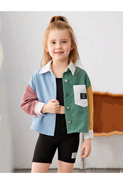 OEM Girls' multi-colored ribbed jacket, 7 years, 122 cm