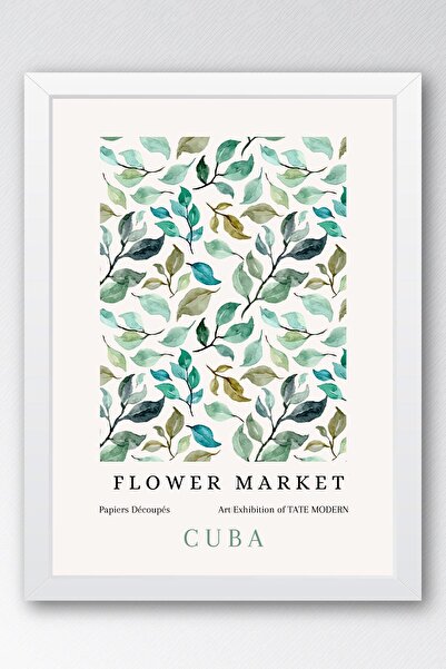 Saturn Flower Market Cuba Framed Painting - Eclectic Style Wall Decor
