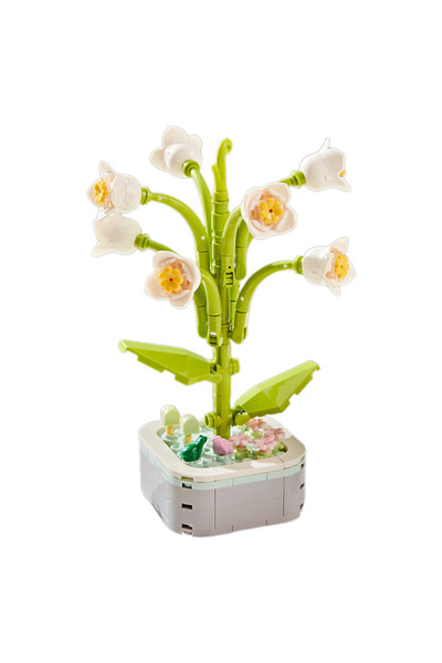 Innovium Innovium™ 3D Lily of the Valley Construction Set, White and Yellow, 128g, Dimensions 16.8×11 CM