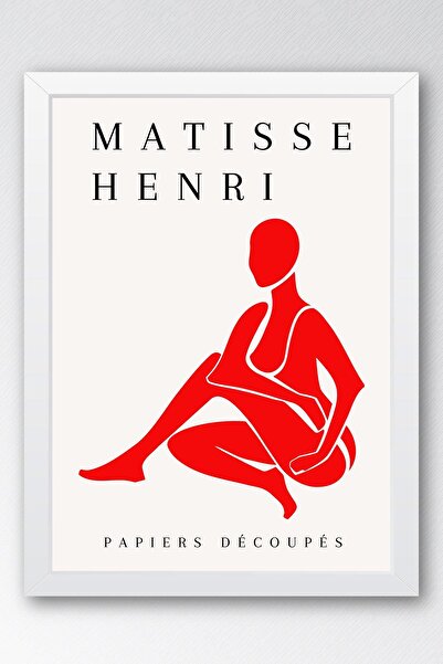 Saturn Henri Matisse Papiers Decoupes Framed Painting - Paper Cut Art - Eclectic Style Wall Decor