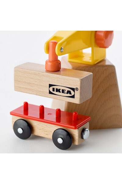 IKEA LILLABO 3-piece crane and wagon set