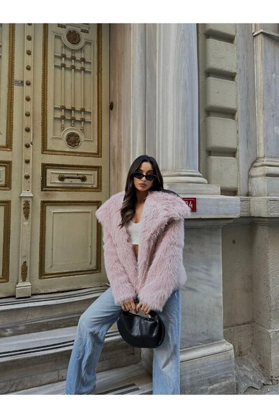 Moda Lounge İthal Premium Lolita Kürk Ekstra Geniş Yaka