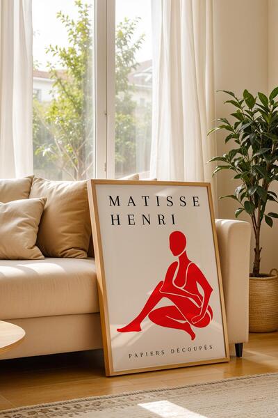 Saturn Henri Matisse Papiers Decoupes Framed Painting - Paper Cut Art - Eclectic Style Wall Decor