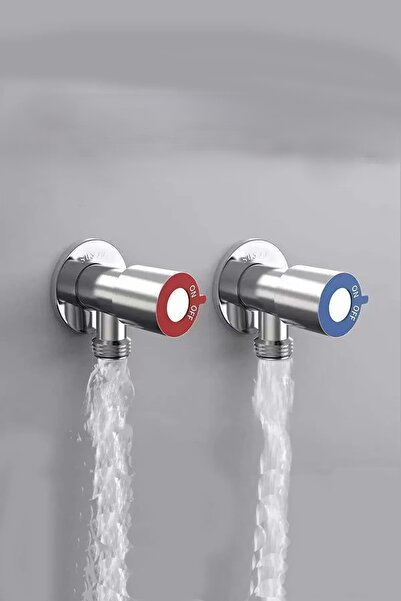 SUVİA 2'li İnox Aç Kapa Musluk | Sıcak Soğuk Su Ara Musluğu | Taharet Musluğu...