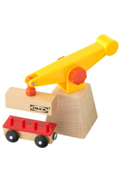 IKEA LILLABO 3-piece crane and wagon set