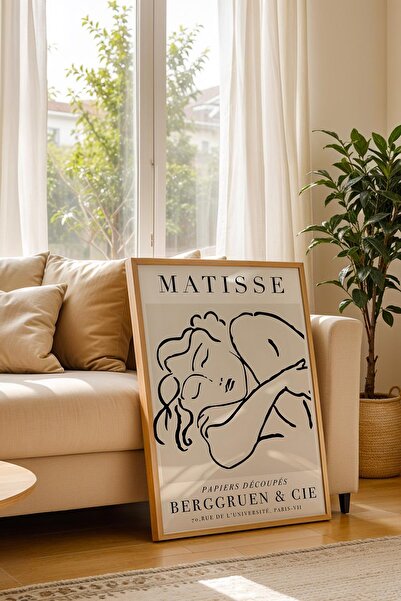 Saturn Henri Matisse Sleeping Woman Framed Painting - Paper Cut Art - Eclectic Style Wall Decor