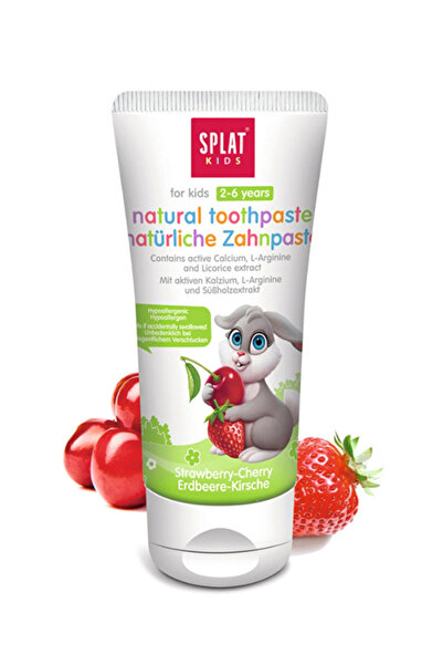 Splat Çilek & Vişne Aromalı Florürsüz Çocuk Diş Macunu 50 ml – Tatlı ve Koruyucu