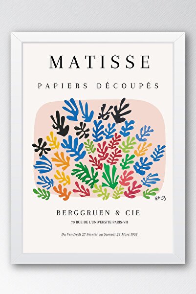Saturn Henri Matisse Papiers Decoupes Framed Painting - Paper Cut Art - Eclectic Style Wall Decor