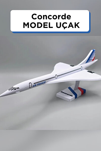 Genç 3D Concorde Yolcu Uçağı Modeli | Koleksiyonluk Dekoratif Maket | 3D Tasarım