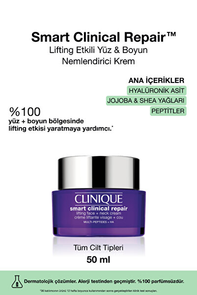Clinique Smart Clinical Repair™Yaşlanma Karşıtı Yüz Ve Boyun Nemlendirici Lif...