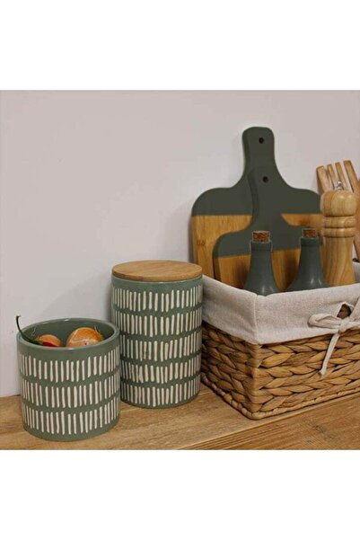 FRANDIS Ceramic Storage Container with Bamboo Lid