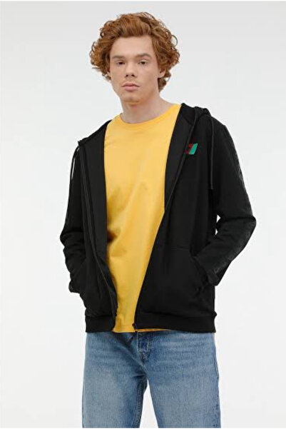 Lotto Alfonso Full Zip Hoodie 2 Black Men's Sweatshirt