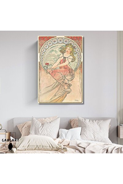 GAAGART Tekli Dikey Kanvas Alphonse Mucha Lebenon Princess