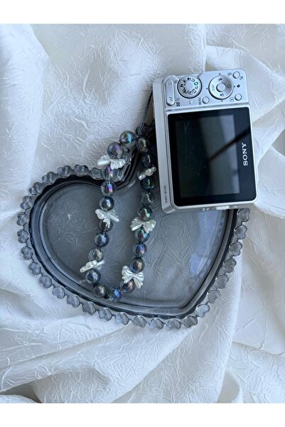 PEONY - peonyofficiall Bow Pearl Phone Charm Janjan Gray Bubble Ball Phone Lanyard Accessory Bag Decoration