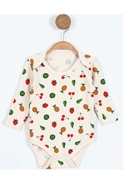 Dominant قميص (1-3 سنوات) بنمط الفواكه وأكمام طويلة للفتيات والأطفال مع أزرار كبس