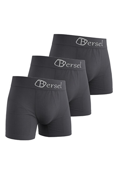 Bersel 3 Adet Premium Erkek Füme Dikişsiz Mikrofiber Likralı Esnek Boxer