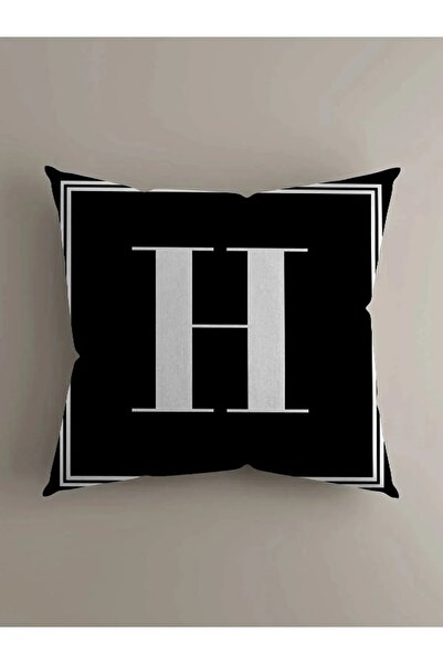 ALAMODECOR Μαξιλαροθήκη με γράμμα διπλής όψης Digital με τύπωμα - Γράμμα L - (1 ΤΕΜ.) 43x43 εκ.