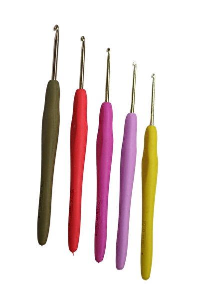 ForWhat Croșetat cu mâner din silicon nr. 2 pentru birou, acasă, birou, hobby, atelier de cusut