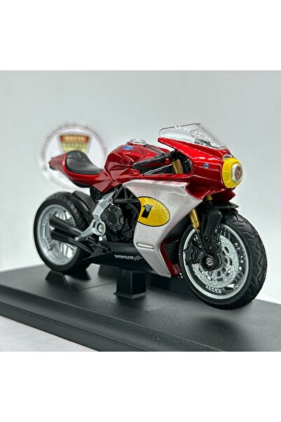 WELLY MV Agusta Superveloce AGO 1:18 Diecast Motosiklet Model – Lisanslı Metal Maket Oyuncak & Biblo
