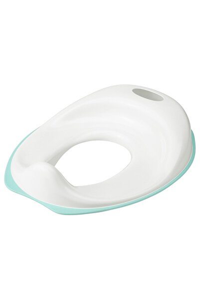 IKEA TOSSIG Toilet seat, white/turquoise