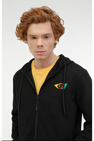 Lotto Alfonso Full Zip Hoodie 2 Black Men's Sweatshirt