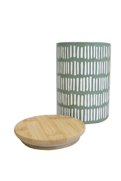 FRANDIS Ceramic Container with Bamboo Lid,