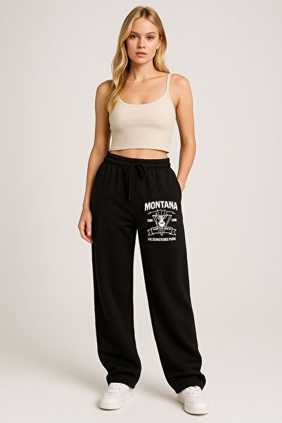 Le Vion Îmbrăcăminte sport oversize pentru femei, cu imprimeu Montana, de cal...