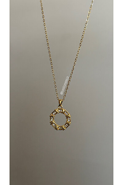 LUXSTONE قلادة ذهبية XOX