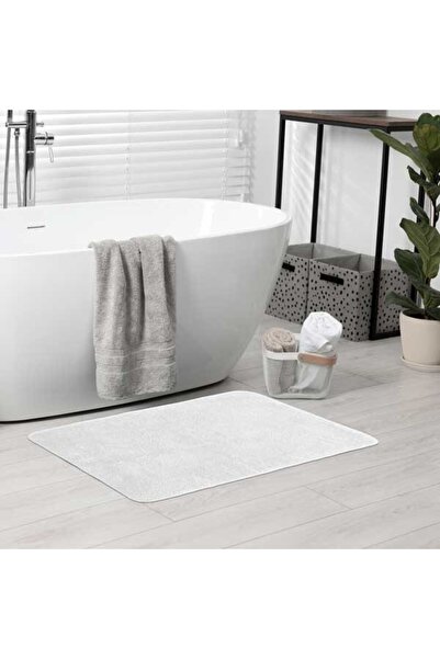 FRANDIS Bath Rug, FRANDIS, 50x80 cm, 1400g/m², Absorbent, Non-Slip, White, Microfiber