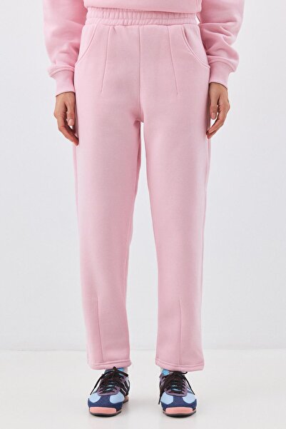 Trendiz Women's Premium Hooded Pocket Detailed Tracksuit Set Pink 2033