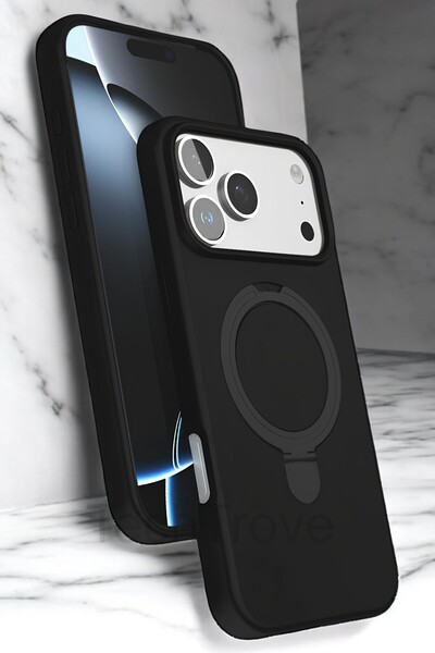 TechTrove Apple iPhone 17 Pro Max Kılıf Soft Tasarım Magsafe Halka Stand İçi ...