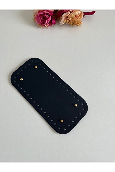 zg hobi aksesuar قاعدة حقيبة من الجلد الصناعي مقاس 25*12 سم باللون الأزرق الداكن