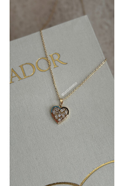 LUXSTONE Colorful Heart Gold Necklace