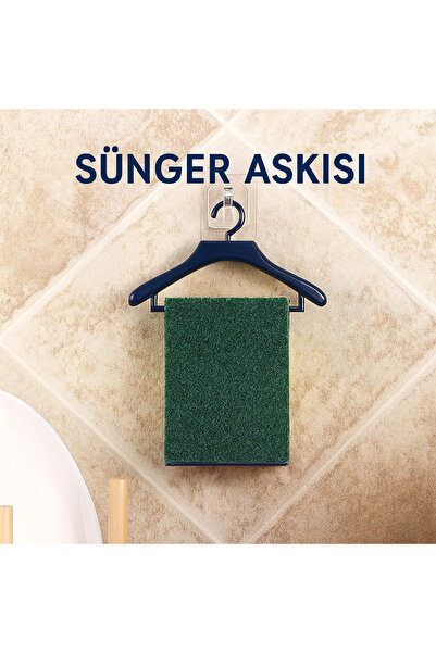 Sünger Askılığı – Yapışkanlı Su Geçirmez Pratik Mutfak ve Banyo Düzenleyici