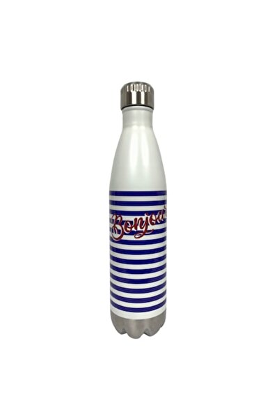 FRANDIS Thermal Bottle, Frandis, Stainless Steel, 750 ml, White/Blue, Bonjour Model