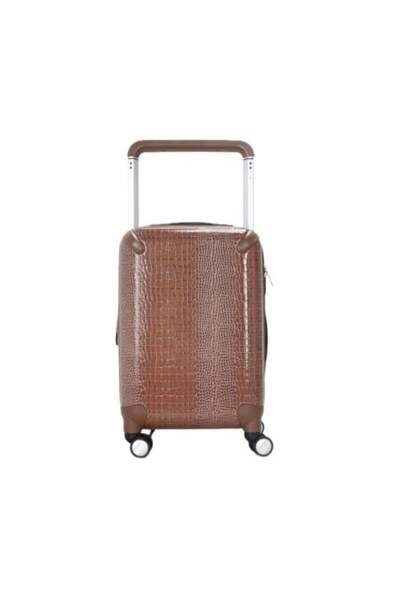 D Dive Brown Leather Travel Bag (Crocodile)