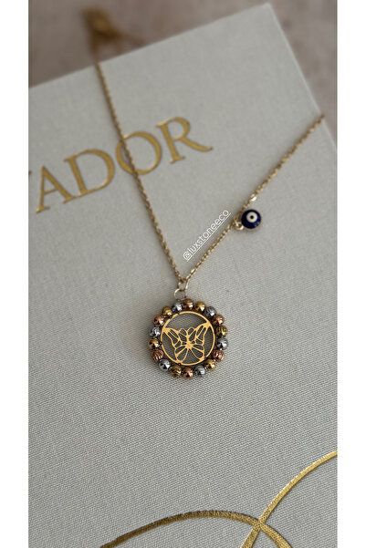 LUXSTONE قلادة ذهبية على شكل فراشة دوريكا