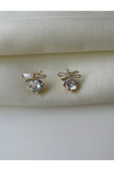 Nilsu Aksesuar Çelik Fiyonk Detaylı Kadın Küpe