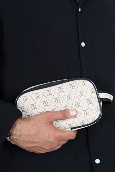 çantaevim Крем-колір, унісекс, водостійкий, для гоління та косметики, портфель та клатч, овальний