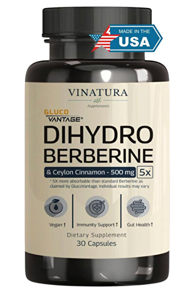VINATURA Dihydroberberine Ceylon Cinnamon, 500mg - (Patented GlucoVantage Sup...