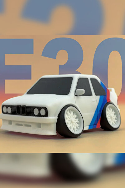 Genç 3D Karikatür BMW E30 Model Araba | Koleksiyonluk Dekoratif Maket | 3D Ta...