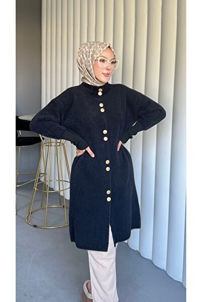 ensade Buttoned Long Knit Cardigan for Women - Soft Fabric, Comfortable Fit