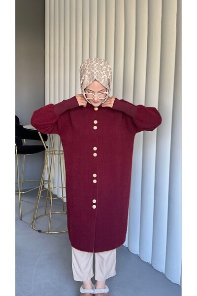 ensade Buttoned Long Knit Cardigan for Women - Soft Fabric, Comfortable Fit