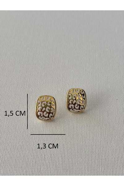 Nilsu Aksesuar Steel Stylish Design Patterned Women's Earrings