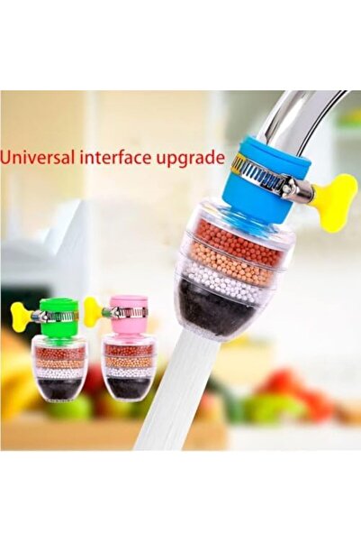 Generic Faucet Water Filter, 3-Piece Set with 6-Layer Active Carbon Cartridge, Applicable for 1/2 Inch - 3/4