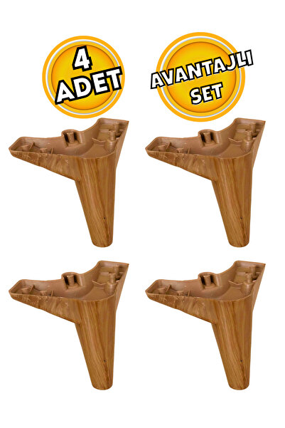 TEKSAN 4Adet Zirve Lüks Mobilya Kanepe Koltuk Tv Ünitesi Baza Yükseltici Ayagi 12Cm Sert Plastik